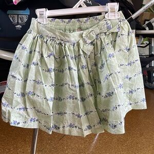 Janie and Jack Lined Skirt with Elastic Waist and Bow Detail in Front